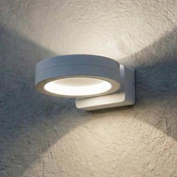Lindby LED kültéri fali lámpa Selviro, fehér, Ø 20 cm, IP65 kép
