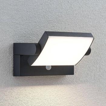 Lindby LED kültéri falilámpa Sherin, antracit, érzékelő, IP54 kép