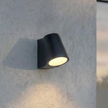 Lindby LED kültéri fali világítás Illuvia, matt fekete, IP54 kép