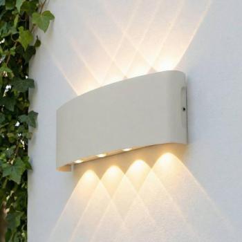 Lindby LED kültéri fali világítás Ithan, 5 izzós, fehér, 27 cm kép