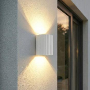 Lindby LED kültéri fali világítás Ralino, fehér, 2 izzós, IP65