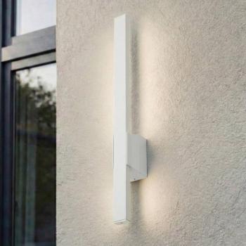 Lindby LED kültéri fali világítás Sakari, fehér, alumínium, magasság 50 cm kép