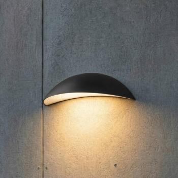 Lindby LED kültéri fali világítás Zerino, fekete, 34,5 cm, IP54 kép