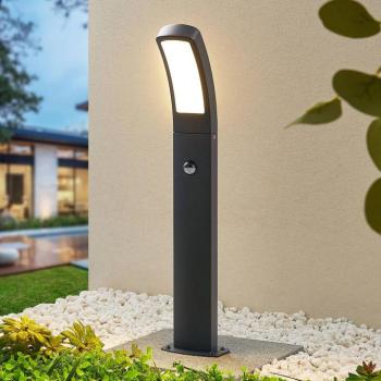 Lindby LED lábazati lámpa Moshe, 60 cm, antracit, érzékelővel kép