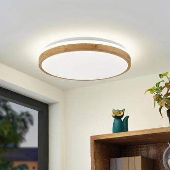 Lindby LED mennyezeti lámpa Emiva, Ø 49 cm, CCT, fa kép