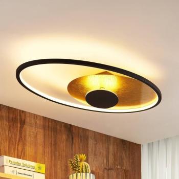 Lindby LED mennyezeti lámpa Feival, 73 cm, rozsda/arany, fényerőszabályzóval kép