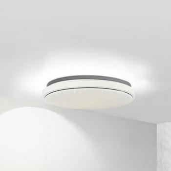 Lindby LED mennyezeti lámpa Glamo, Ø 39 cm, króm, fehér, IP44 kép