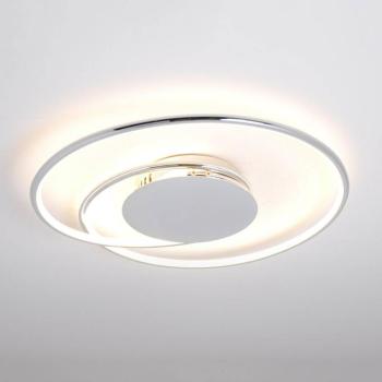 Lindby LED mennyezeti lámpa Joline, Ø 45 cm, króm színű, fém kép