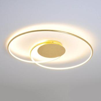 Lindby LED mennyezeti lámpa Joline, Ø 74 cm, arany színű, fém kép