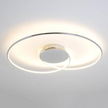 Lindby LED mennyezeti lámpa Joline, Ø 74 cm, króm színű, fém kép