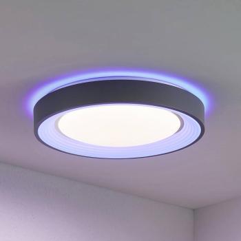 Lindby LED mennyezeti lámpa Lindum, RGB, CCT, távirányítóval, dimmelhető kép