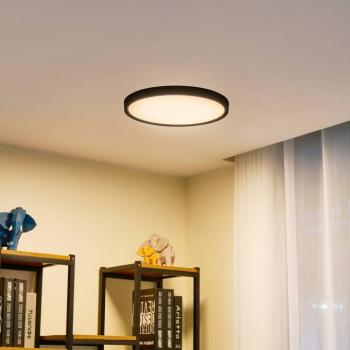 Lindby LED mennyezeti lámpa Pravin, Ø 40 cm, CCT, fekete kép