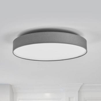 Lindby LED mennyezeti lámpa Saira, Ø 50 cm, szürke, textil kép