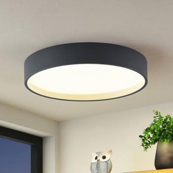 Lindby LED mennyezeti lámpa Todor, 50 cm, antracit, CCT, fa kép