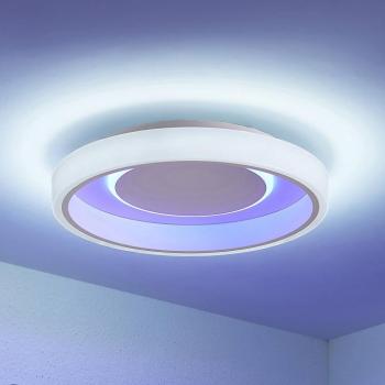 Lindby LED mennyezeti lámpa Wikani, fehér, RGB, CCT, dimmelhető kép