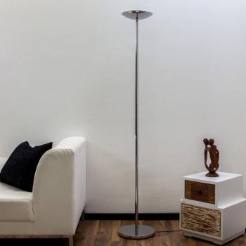 Lindby Malea LED álló lámpa, króm színű, dimmelhető, 180 cm kép
