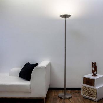 Lindby Malea LED álló lámpa, nikkel színű, dimmelhető, 180 cm kép