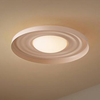 Lindby LED fali világítás Waves, bézs, Ø 43 cm, fém kép
