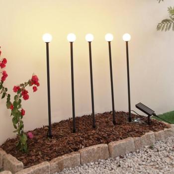 Lindby Freydis LED napelemes világítás, 5 darabos készlet, fekete, 2 000 K kép