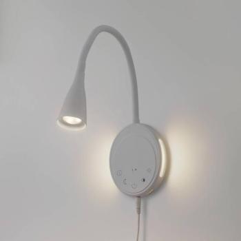 Lindby LED olvasólámpa Zayna, fehér, CCT, USB, dimmelhető, időzítő kép