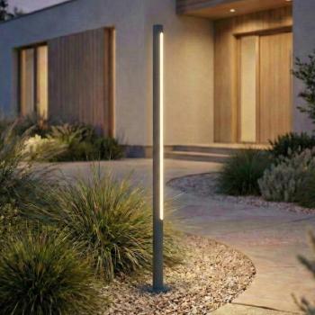 Lindby LED ösvény világítás Liravel, magasság 115 cm, antracit, IP65 kép