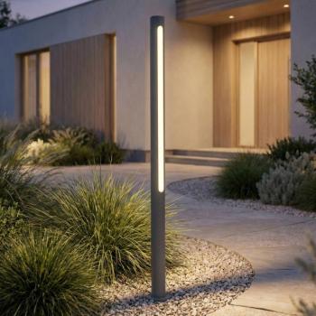 Lindby LED ösvény világítás Liravel, magasság 90 cm, antracit, IP65 kép