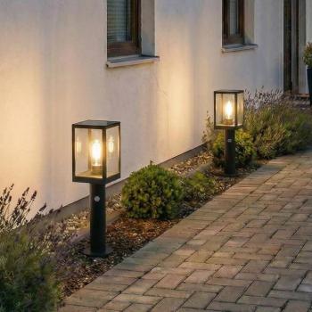 Lindby LED ösvény világítás Relto, érzékelő, földbe szúrható, 50 cm kép