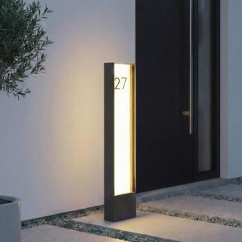 Lindby LED ösvény világítás Selqa, házszám, antracit, IP65 kép