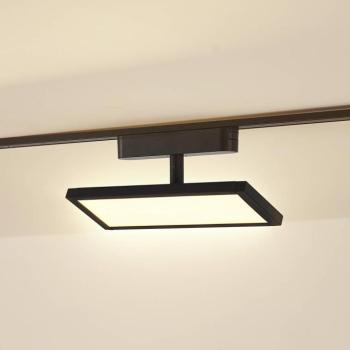Lindby LED panel 48V Lumaro, fekete, alumínium, hossza 20cm, dimmelhető kép