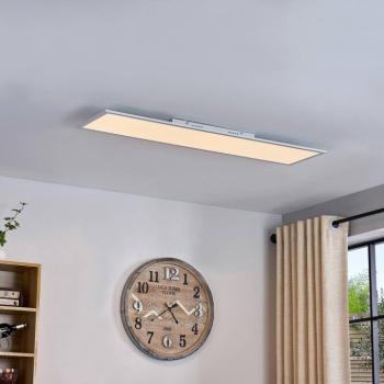 Lindby LED panel Lamin, fehér, 120 cm, CCT, fényerőszabályzó, távirányítóval kép
