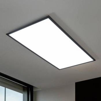 Lindby LED panel Nelios, 120 x 60 cm, CCT, fekete, fém kép