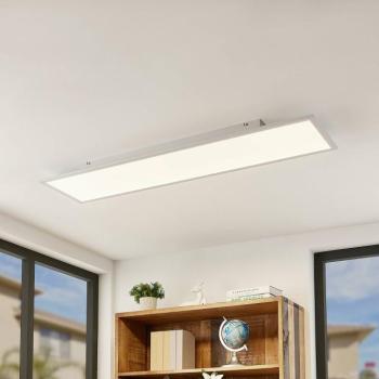 Lindby LED panel Quais, 30 x 120 cm, fehér, alumínium, 4,000K kép