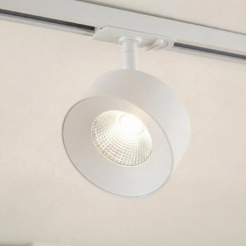Lindby LED-sínre szerelhető spotlámpa Linaro, fehér, Ø 9,5 cm, 3000 K kép