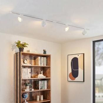 Lindby Linaro sínrendszer, átmérő 9,5 cm, 4 izzós, LED, fehér kép