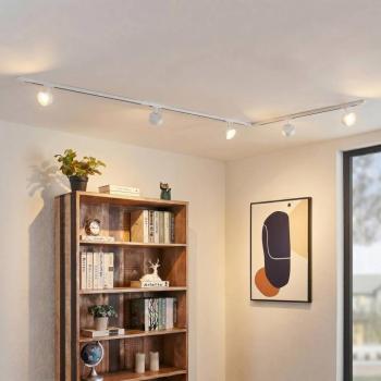 Lindby Linaro sínrendszer, átmérő 9,5 cm, 5 izzós, LED, fehér kép