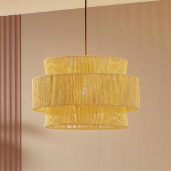 Lindby lógó világítás Anuva, natúr, papír, Ø 45 cm kép