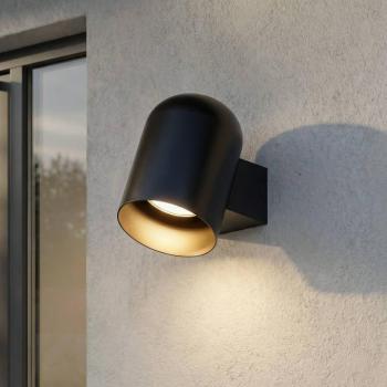 Lindby Lupil kültéri fali lámpa, fekete, fém, GU10, IP44 kép