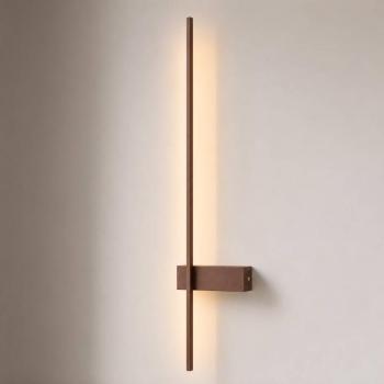 Lindby Natsumi LED fali világítás, barna, alumínium, 90 cm kép