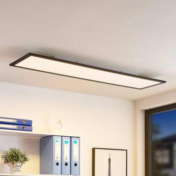 Lindby Nelios LED panel, 120 x 30 cm, CCT, fekete, fém kép