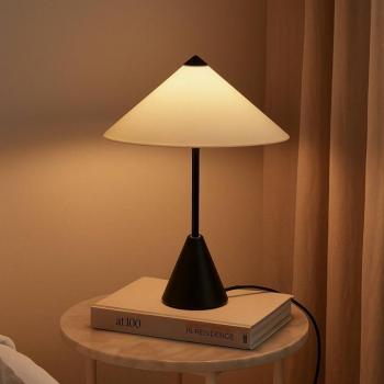 Lindby Norvik asztali világítás, magasság 35 cm, fekete/szürke, fém kép