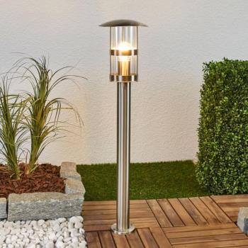 Lindby Noemi ösvény lámpa, szürke, rozsdamentes acél, 80 cm, IP44 kép