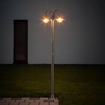 Lindby oszloplámpa Damion, 200 cm, 2-lámpás, E27, IP44 kép
