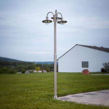 Lindby oszloplámpa Damion, 200 cm, 3-lámpás, E27, IP44 kép