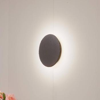 Lindby Peetu LED fali lámpa, Ø 25 cm, pala, fényerőszabályozó kép