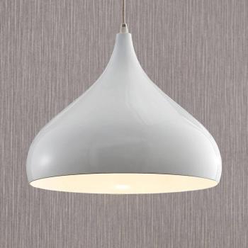 Lindby Ritana függesztett lámpa, fehér, fém, Ø 31 cm, E27 kép