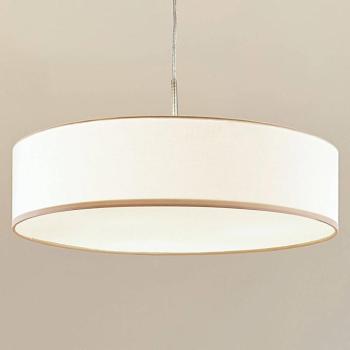Lindby Sebatin lógó világítás, Ø 50 cm, fehér, szövet, E27 kép