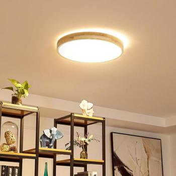 Lindby Smart LED mennyezeti lámpa Innes fa Ø51cm RGB CCT Tuya RGB CCT Tuya kép