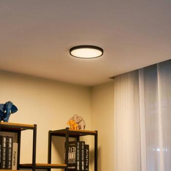 Lindby Smart LED mennyezeti lámpa Pravin, Ø 23 cm, CCT, fekete kép