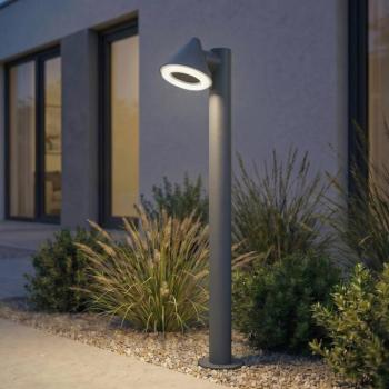 Lindby Soran LED ösvény világítás, fekete, 100 cm, fém, IP44 kép
