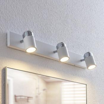 Lindby spotlámpa Kardo, 3-lámpás, fehér, fém, IP44 kép